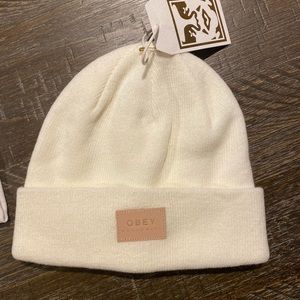 Obey Off White Beanie BNWT